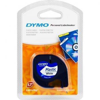 Original Dymo 91221 / S0721660 LetraTAG Kunststoffband 12 mm weiß