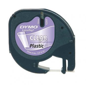 Original Dymo 16951 / S0721550 LetraTAG Kunststoffband 12 mm Transparent