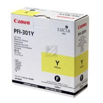 Original Canon 1489B001 / PFI-301Y Tinte Gelb