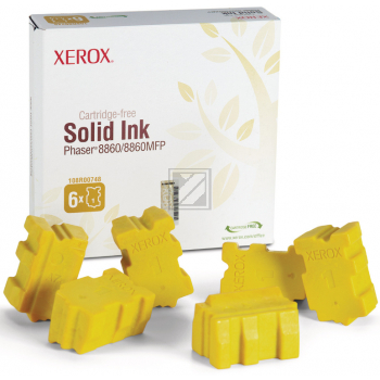 Original Xerox 108R00748 Festtinte Gelb 6er Set