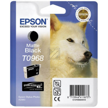Original Epson C13T09684010 / T0968 Tinte schwarz matt