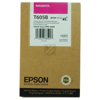 Original Epson C13T605B00 / T605B Tinte Magenta