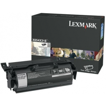 Original Lexmark X654X31E Toner Schwarz