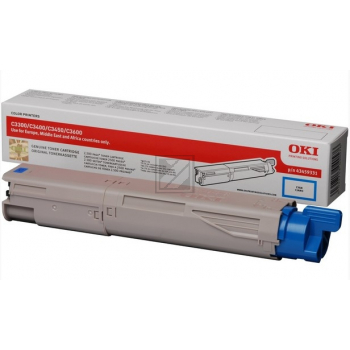Original OKI 43459331 / C3300 Toner Cyan XXL
