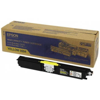 Original Epson C13S050554 / S050554 Toner Gelb XXL