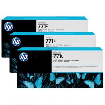 Original HP B6Y37A / 771C Tinte Foto Schwarz 3er Set
