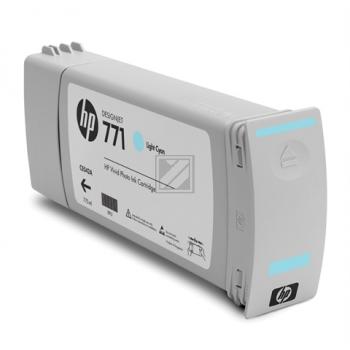 Original HP B6Y36A / 771C Tinte Cyan (Hell) 3er Set