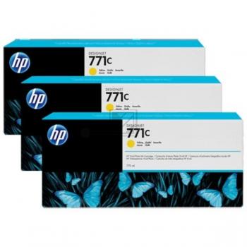 HP 771C | Combopack 3er Set, HP Tintenpatrone, gelb