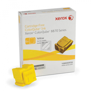Original Xerox 108R00956 / 8870 Festtinte Gelb 6er Set