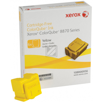Original Xerox 108R00956 / 8870 Festtinte Gelb 6er Set