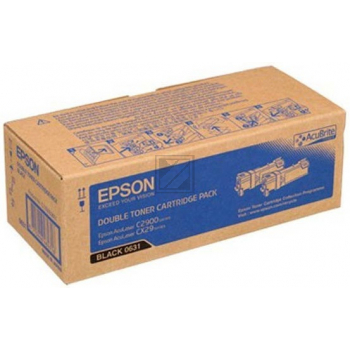 Original Epson C13S050631 / S050631 Toner Schwarz 2er Set