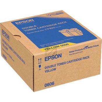 Original Epson C13S050606 / S050606 Toner Gelb 2er Set