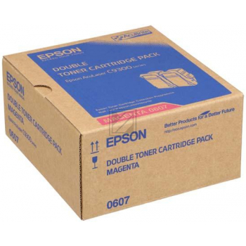 Original Epson C13S050607 / S050607 Toner Magenta 2er Set