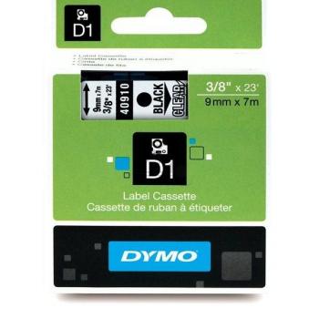 Dymo 40910 / S0720670 D1-Band 9mm schwarz auf Tranparent