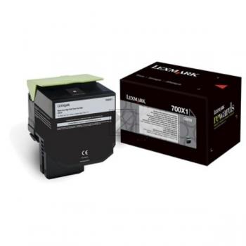 Original Lexmark 70C0X10 / NO700X1 Toner Schwarz XXL