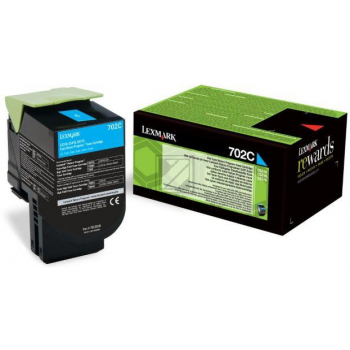 Original Lexmark 70C20C0 / NO702C Toner Cyan