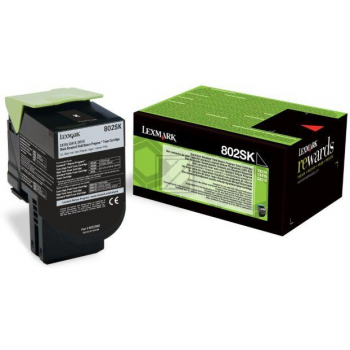 Original Lexmark 80C2SK0 / NO802SK Toner Schwarz XXL