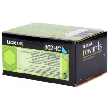 Original Lexmark 80C2HC0 / NO802HC Toner Cyan