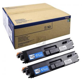 Original Brother TN-900C 2PK Toner Cyan 2er Set