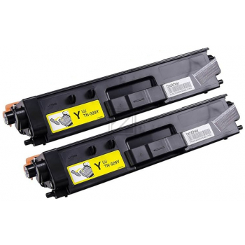 Original Brother TN-329Y 2PK Toner Gelb 2er Set
