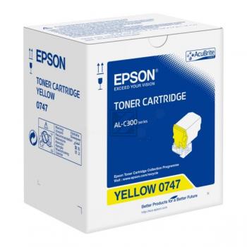 Original Epson C13S050747 / 0747 Toner Gelb