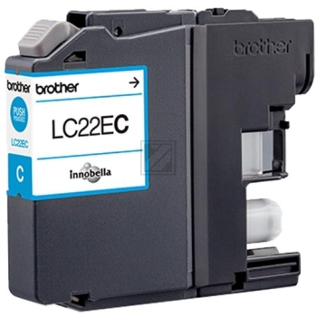 Original Brother LC-22 E C Tinte Cyan