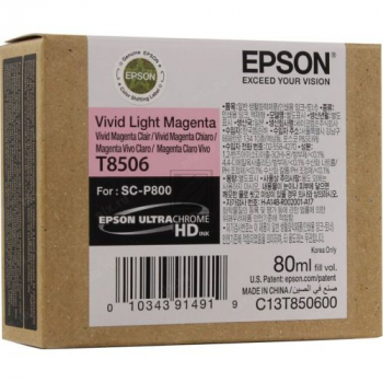 Original Epson C13T850600 / T8506 Tinte Magenta (Hell)