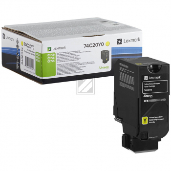 Original Lexmark 74C20Y0 Toner Gelb