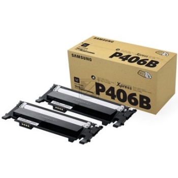 Original Samsung CLT-P406B / P406B Toner Schwarz 2er Set