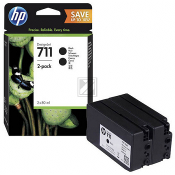 Original HP P2V31A / 711 Tinte Schwarz 2er Set