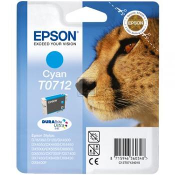 Original Epson C13T07124012 / T0712 Tinte Cyan