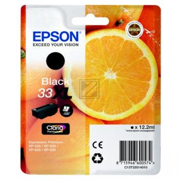Original Epson C13T33514012 / 33XL Tinte Schwarz XL
