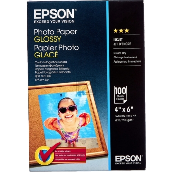 Epson Fotopapier glänzend 100 Blatt 10 x 15 cm 200 g/m² (C13S042548)