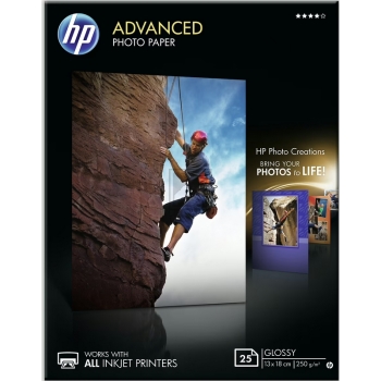 HP Fotopapier glänzend 25 Blatt 13 x 18 cm 250 g/m² (Q8696A)