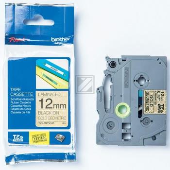 Original Brother TZ-E MPGG 31 Farbband Schwarz, Gold