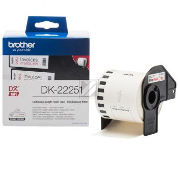Original Brother DK-22251 LabelEtiketten Schwarz, Wei