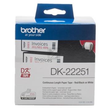 Original Brother DK-22251 LabelEtiketten Schwarz, Weiß