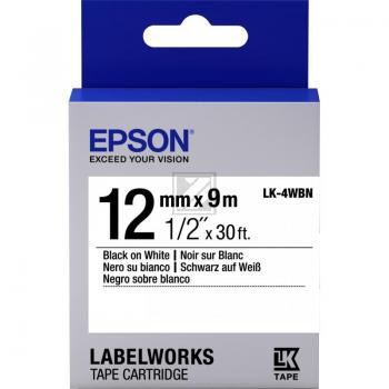 Original Epson C53S654021 / LK-4WBN Farbband Schwarz, Weiß