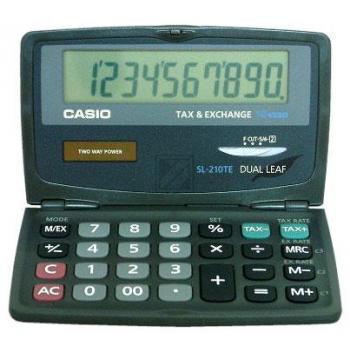 CASIO Taschenrechner SL-210 TE, Solar-/ Batteriebetrieb