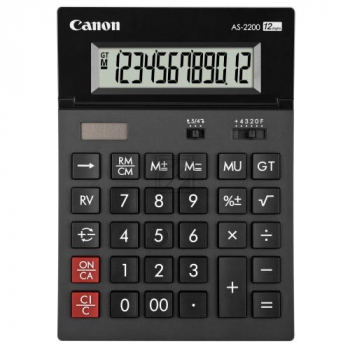 Canon Tischrechner AS-2200, Solar-/ Batteriebetrieb