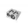 WESTCOTT Doppel-Spitzer, aus Metall, Keilform, silber