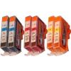 6 Compatible Ink Cartridges to Canon CLI-526  (C, M, Y) (2|2|2)