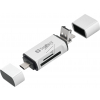SANDBERG USB-C+USB+MICROUSB READER 136-28 Aluminium
