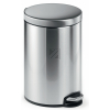 DURABLE Tret-Abfalleimer Edelstahl, rund, 12 Liter, silber