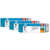 Original HP C9483A / 91 Tinte Cyan 3er Set