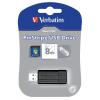 VERBATIM PINSTRIPE USB STICK 8GB 49062 8MB/s USB 2.0 schwarz